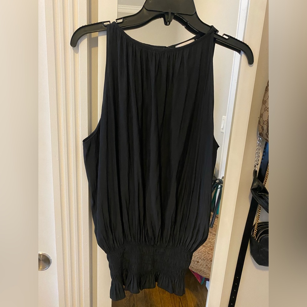 RAMY BROOK banded bottom sleeveless halter top
